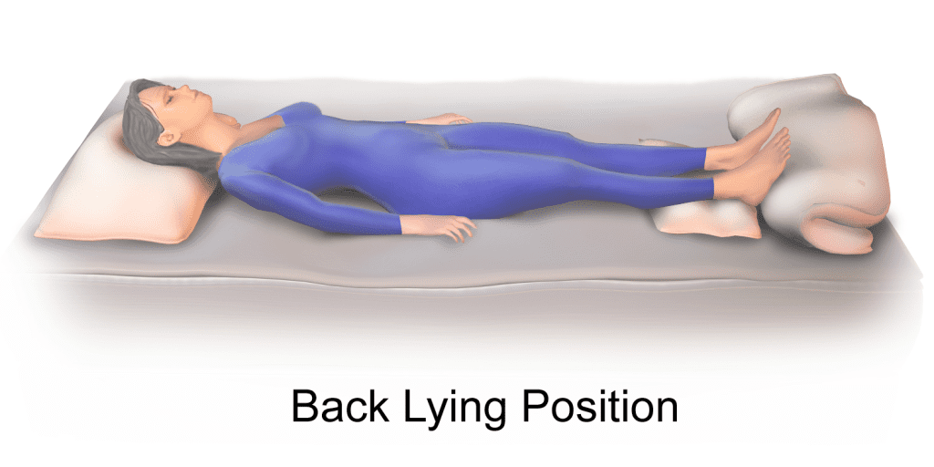 Bed-back lying position